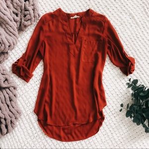 🌻Caramela Burnt Orange Blouse